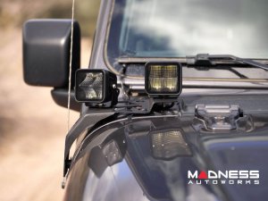 Jeep Gladiator LED Pod Light Mount - A-Pillar - Dual